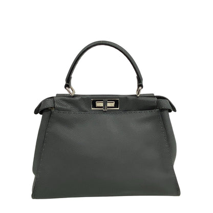FENDI Handbag 8BN226 Calfskin gray Peekaboo