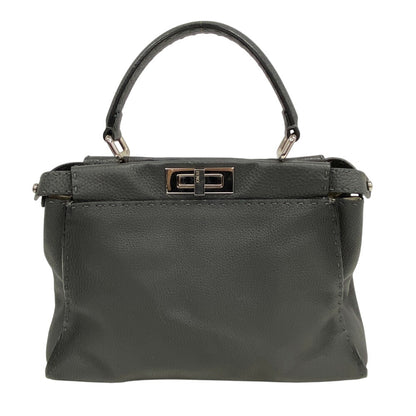 FENDI Handbag 8BN226 Calfskin gray Peekaboo