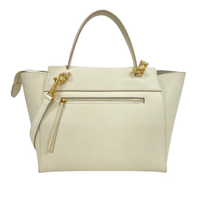 CELINE Handbag leather Ivory 2WAY small belt bag Women