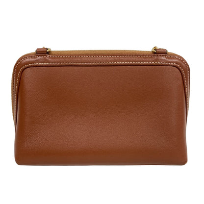CELINE Shoulder Bag leather Brown Triomphe Women
