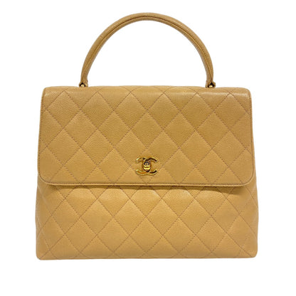 CHANEL Handbag Caviar skin beige Matrasse COCO Mark