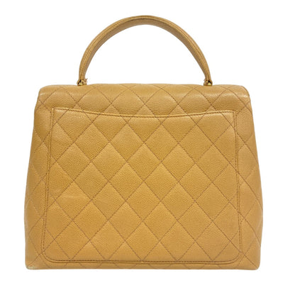 CHANEL Handbag Caviar skin beige Matrasse COCO Mark