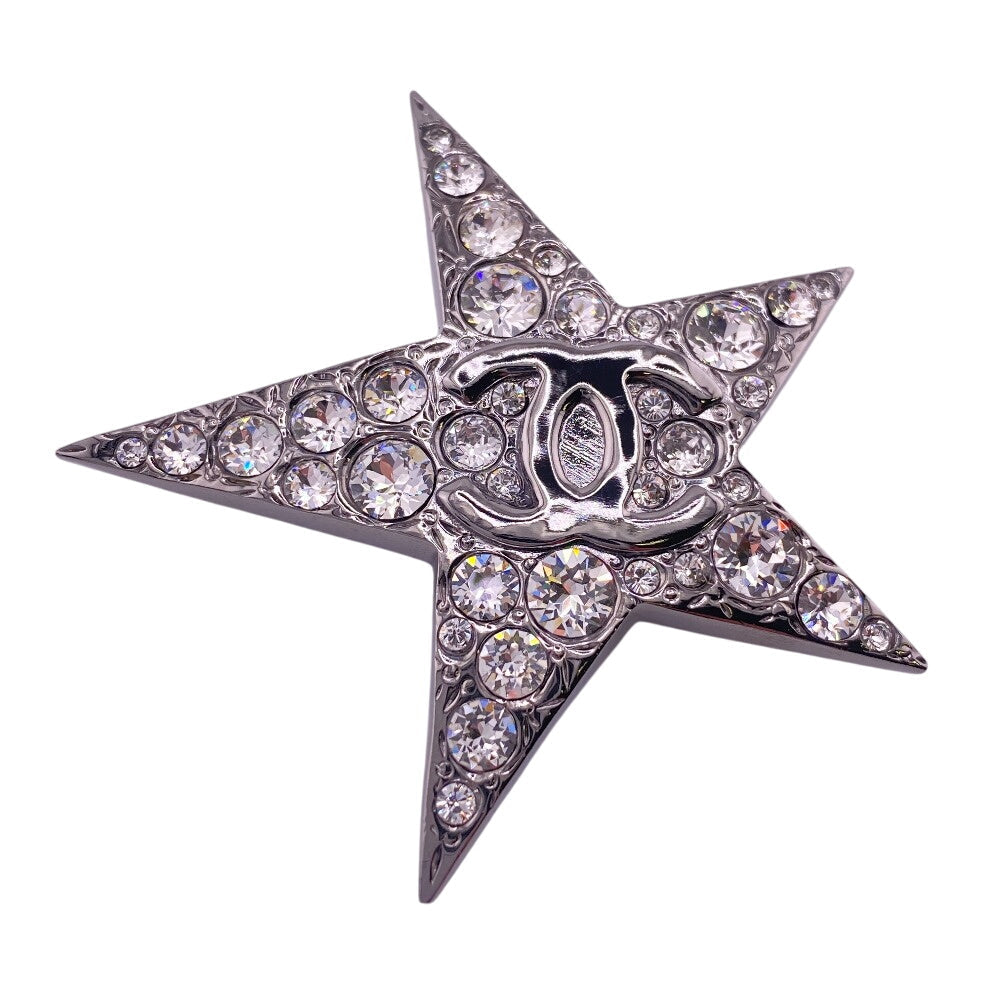 CHANEL hair accessory B22C Gold Plated blue COCO Mark Star Rhinestone Star motif