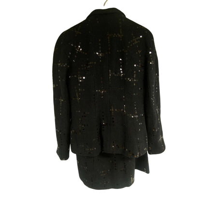 CHANEL setup P19919V11517 cotton black setup Sequin Women 38