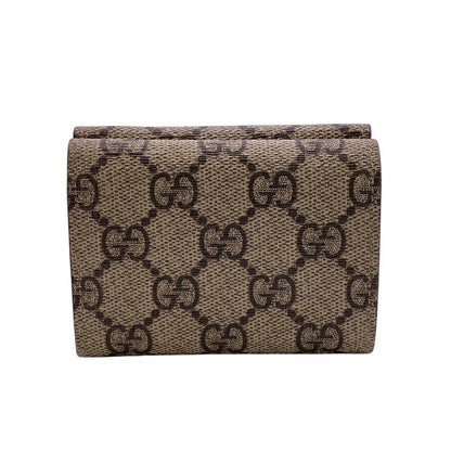 GUCCI Tri-fold wallet 681700 PVC coated canvas beige Balenciaga Compact Wallet GG Supreme logo The Hacker Women