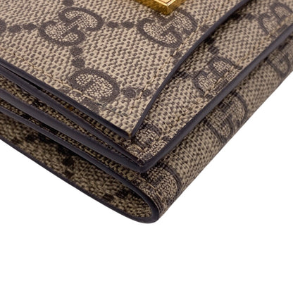 GUCCI Tri-fold wallet 681700 PVC coated canvas beige Balenciaga Compact Wallet GG Supreme logo The Hacker Women