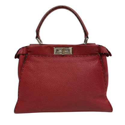 FENDI Handbag 8BN226 leather Red Peekaboo Celeria Women