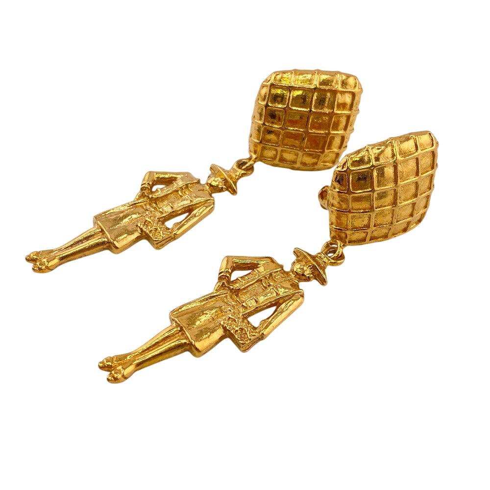 CHANEL Earring Gold Plated gold Mademoiselle