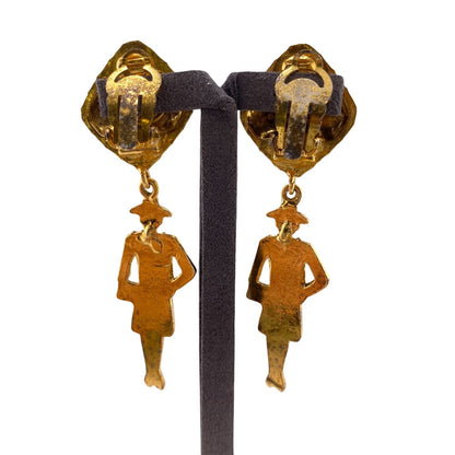 CHANEL Earring Gold Plated gold Mademoiselle