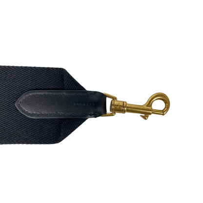 CELINE Shoulder strap canvas black jacquard long strap Women