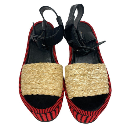 CELINE Sandals Leather, Fabric multicolor Phoebe period Women 35.5