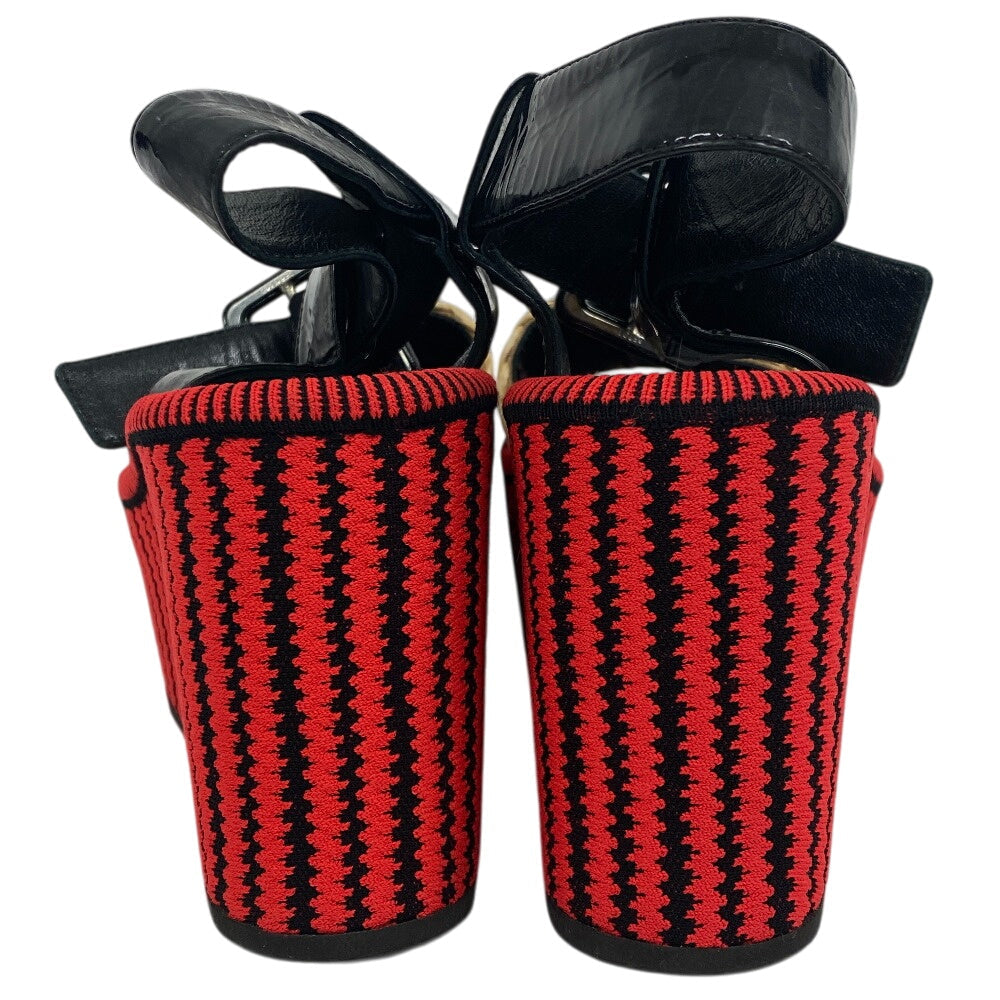 CELINE Sandals Leather, Fabric multicolor Phoebe period Women 35.5