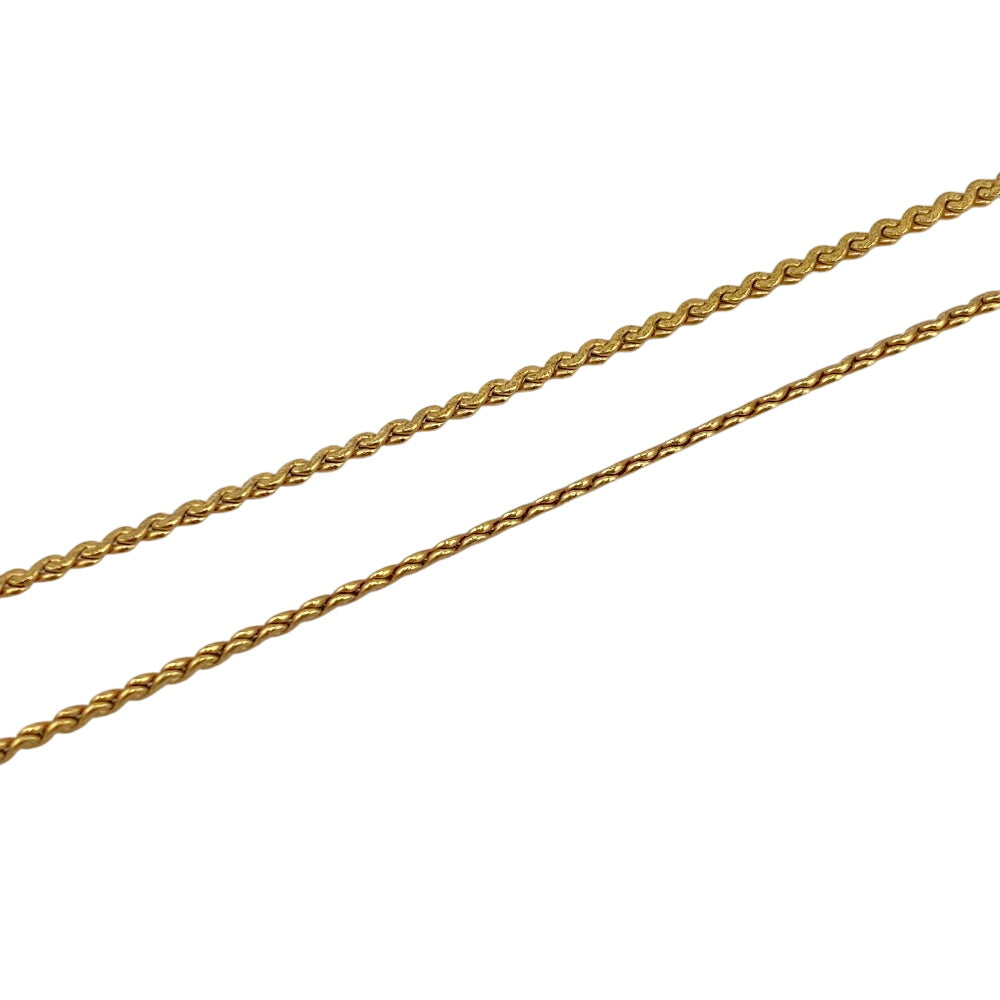 Christian Dior Necklace Gold Plated gold CD logo Women