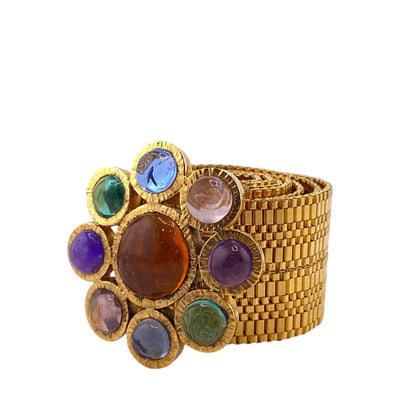 CHANEL belt Gold Plated, Color Stone gold 96A Gripoa Women
