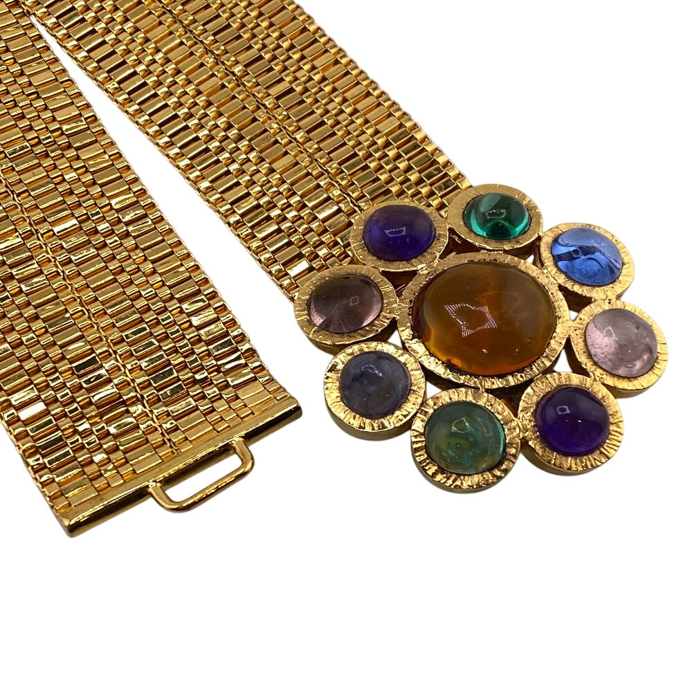 CHANEL belt Gold Plated, Color Stone gold 96A Gripoa Women