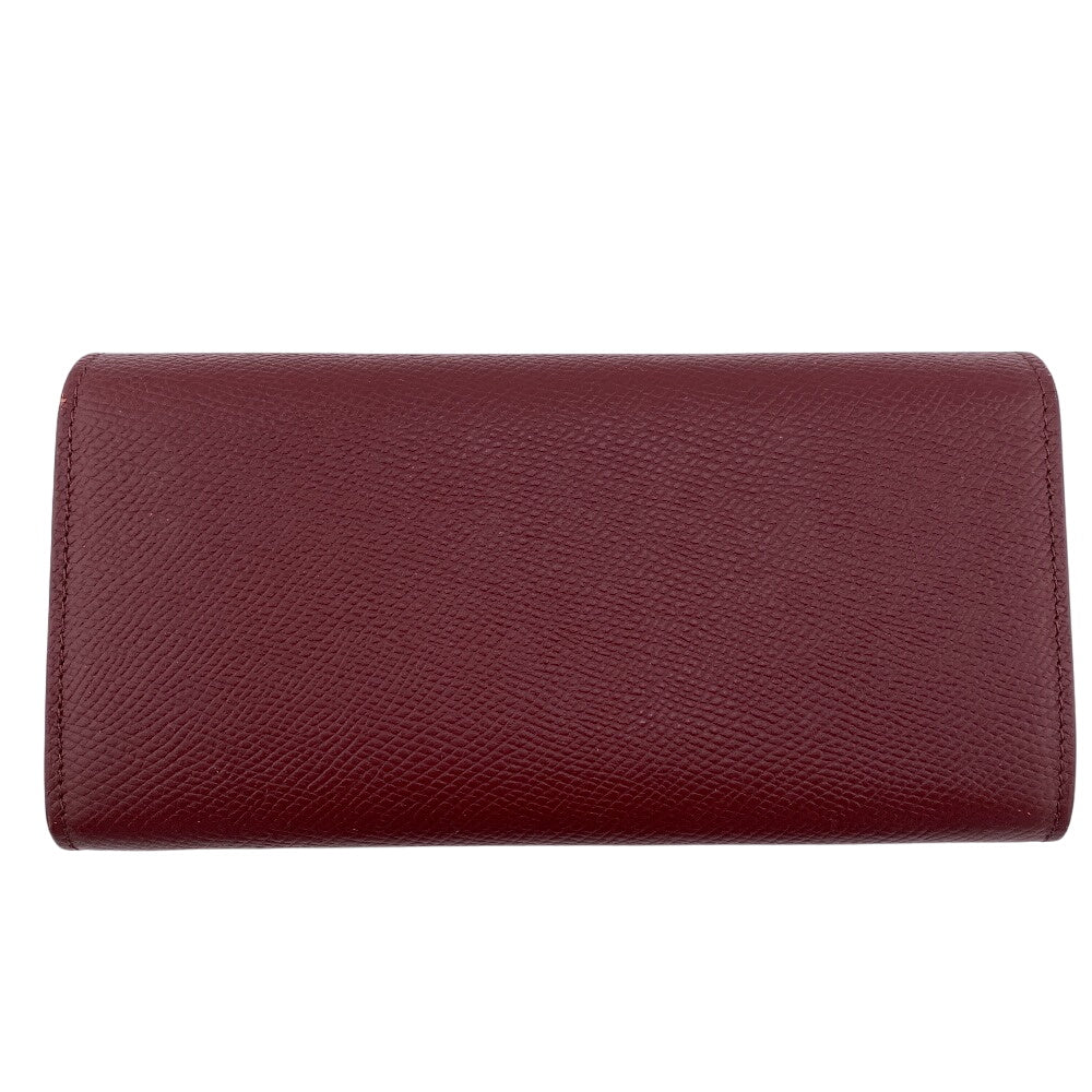 CELINE Long Wallet Purse 10B563 leather Bordeaux BEL LARGE FLAP WALLET Women