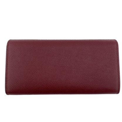 CELINE Long Wallet Purse 10B563 leather Bordeaux BEL LARGE FLAP WALLET Women