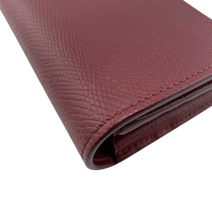 CELINE Long Wallet Purse 10B563 leather Bordeaux BEL LARGE FLAP WALLET Women