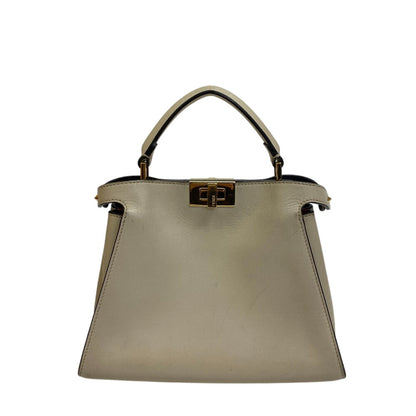 FENDI Handbag 8BN302 leather beige 2WAY Shoulder Bag Peekaboo Essentials Women