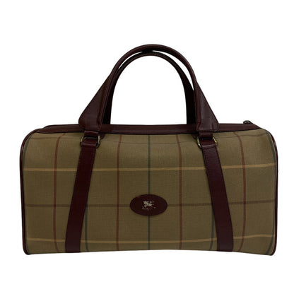 Burberrys Boston Duffel bag Canvas, Leather beige Mega check
