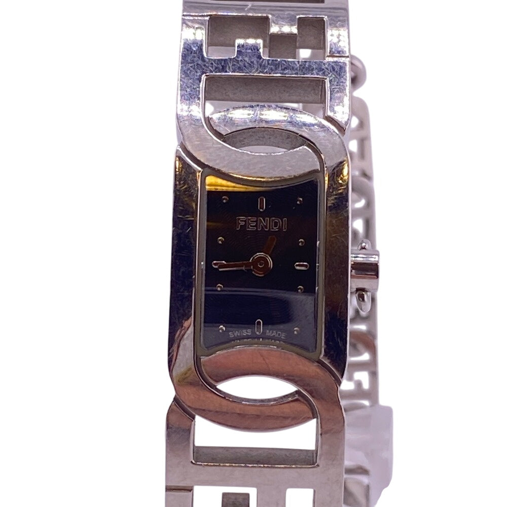 FENDI Watches 3600L Stainless steel Silver F belt black dial Women