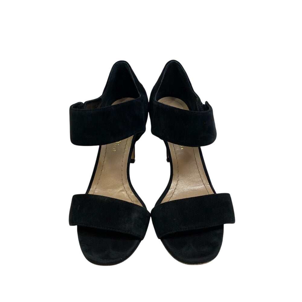 Dior pumps Calfskin, suede black Suede Velvet Rhinestone Heart studs Women 34D