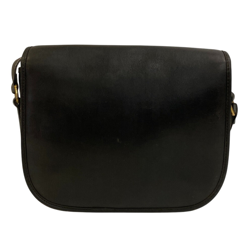 CELINE Shoulder Bag leather black Vintage Crossbody Triomphe