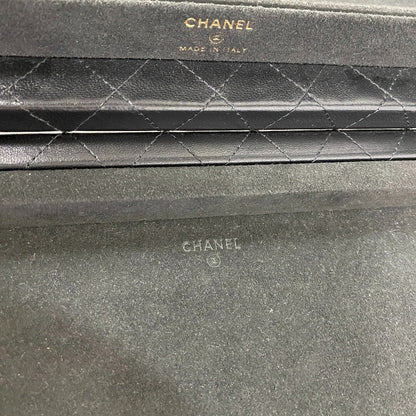 CHANEL Accessory case lambskin black Jewelry case Matrasse Women