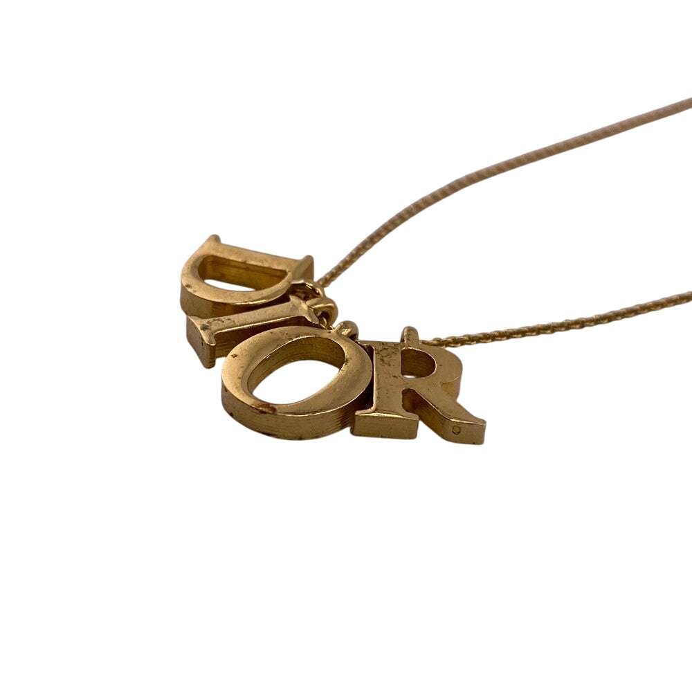 Christian Dior Necklace Gold Plated gold Dior logo Women