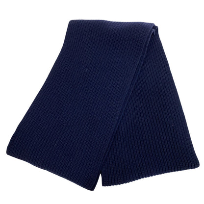 CELINE Scarf wool Navy Logo point wool scarf Women(Unisex)