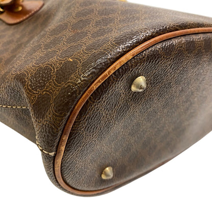 CELINE Tote Bag leather Brown bucket Macadam Women
