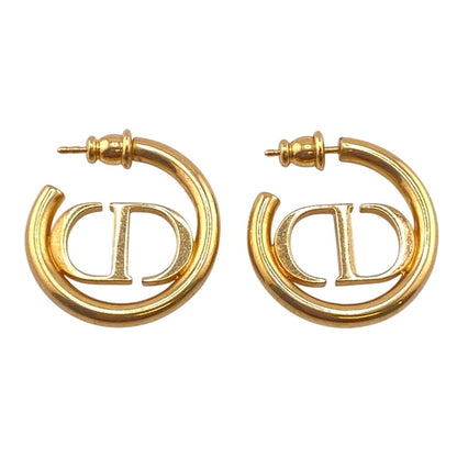 Dior Pierce Gold Plated gold CD Logo 30 Montaigne Women