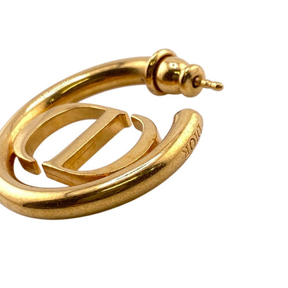 Dior Pierce Gold Plated gold CD Logo 30 Montaigne Women