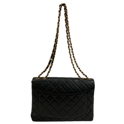 CHANEL Shoulder Bag lambskin black Deca Trasse Women