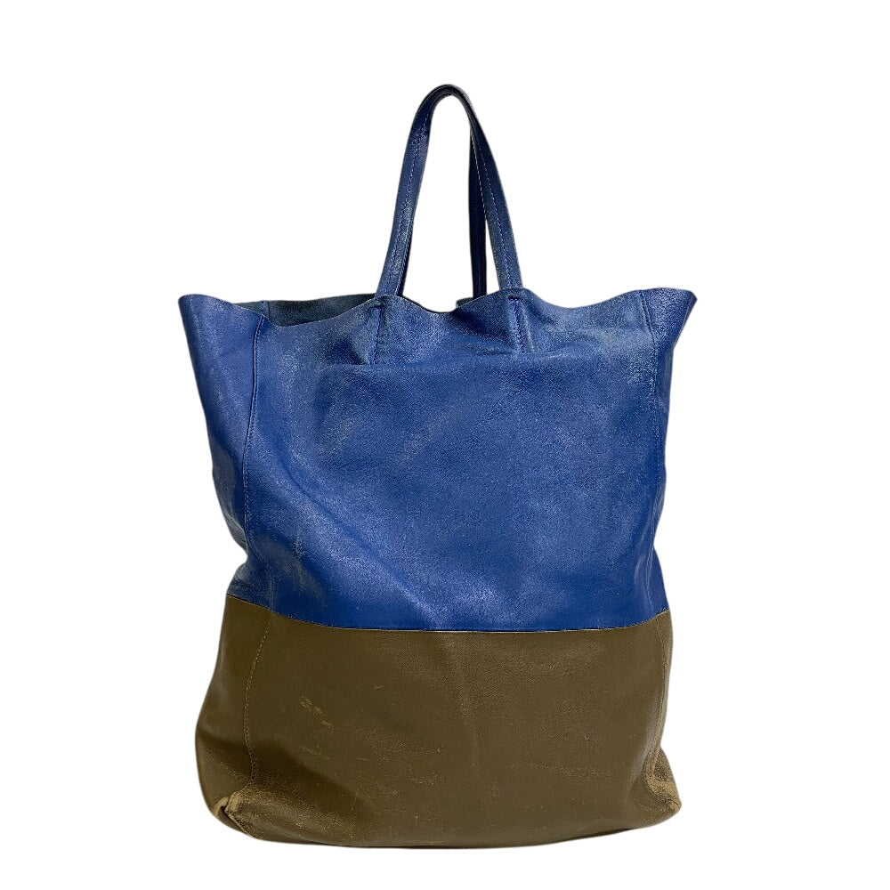 CELINE Tote Bag leather blue Horizontalkava