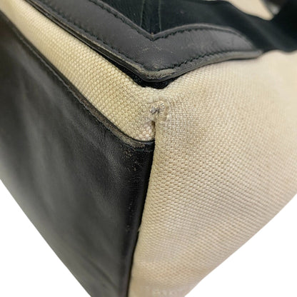 BALENCIAGA Tote Bag 339933 Canvas, Leather white Tote Bag Navy kabas S Women