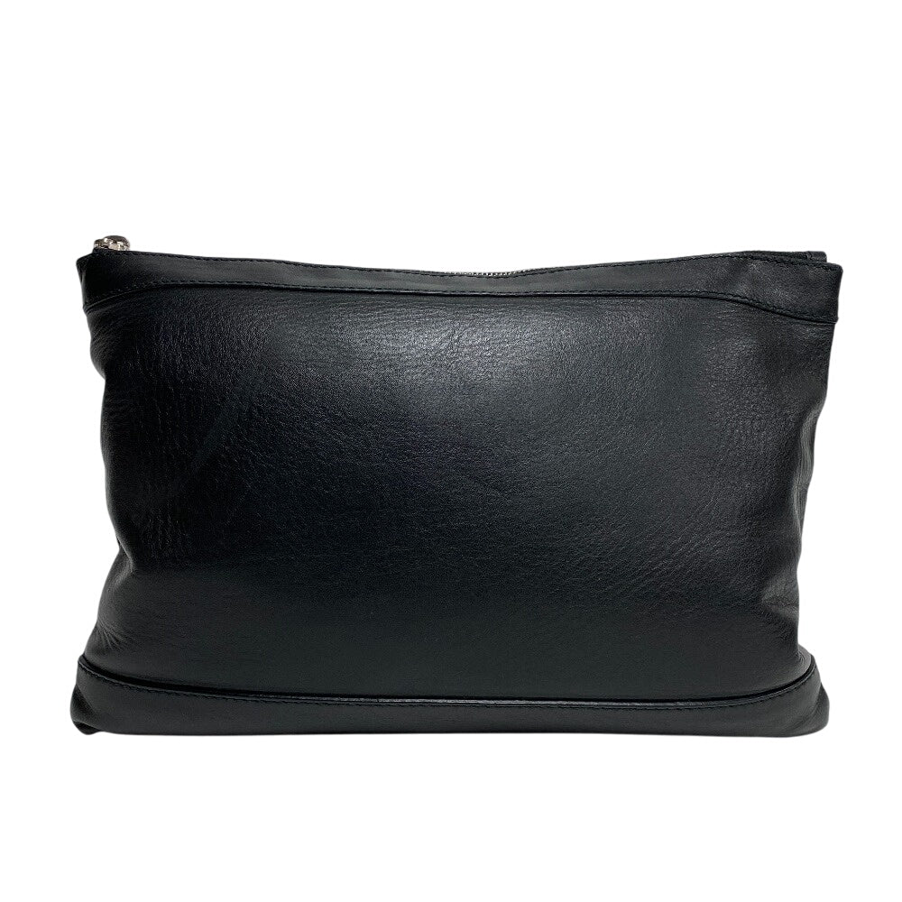 BALENCIAGA Clutch bag 373834 leather black business bag mens(Unisex)