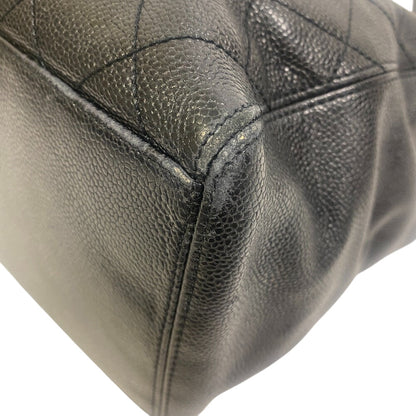 CHANEL Handbag Caviar skin black Handbag Matrasse Women