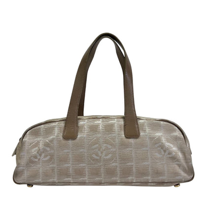 CHANEL Handbag A15828 Nylon, Leather beige New travel Mini Boston