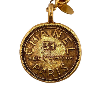 CHANEL charm Gold Plated gold cambon medal 31 AUE CAMBON