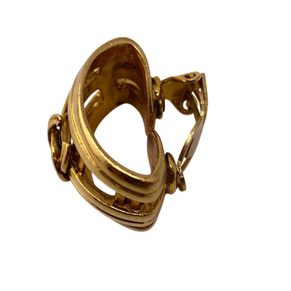 CHANEL Earring gold 96P Vintage Gold COCO Mark Women