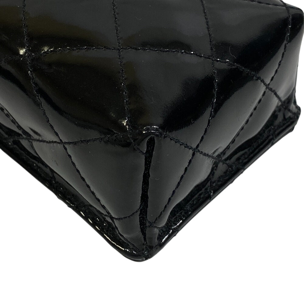 CHANEL Cigarette case leather black Shoulder Matrasse Women