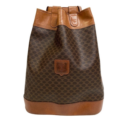 CELINE Backpack leather light brown Macadam Pattern