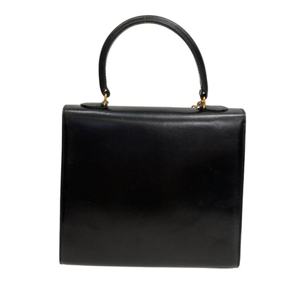 CELINE Handbag Leather, Calf Leather black vintage Chain lock Women