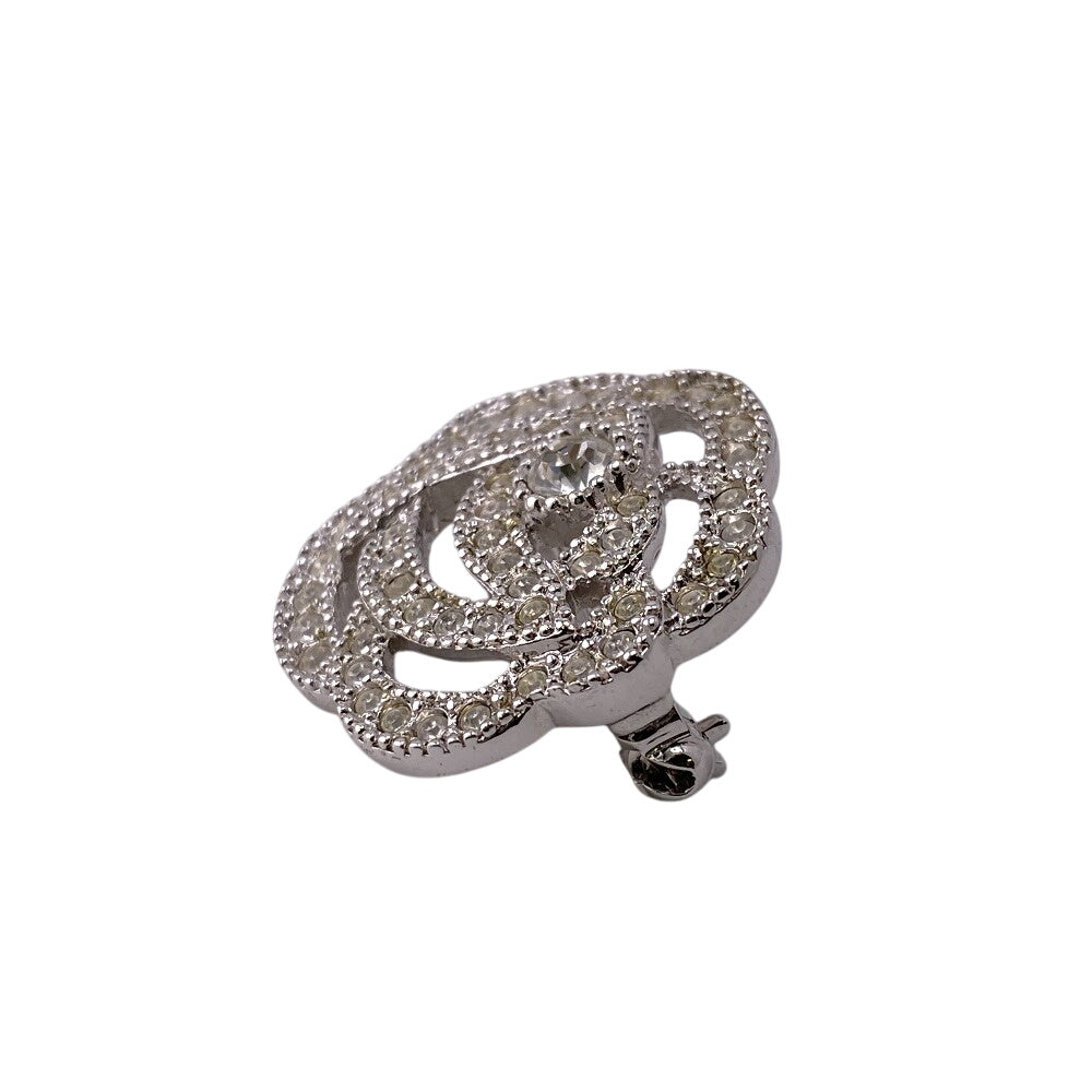 Christian Dior Brooch metal Silver Rose Women
