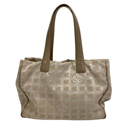 CHANEL Tote Bag Nylon, Leather beige New Travel Line Tote MM