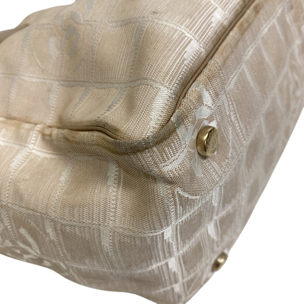 CHANEL Tote Bag Nylon, Leather beige New Travel Line Tote MM