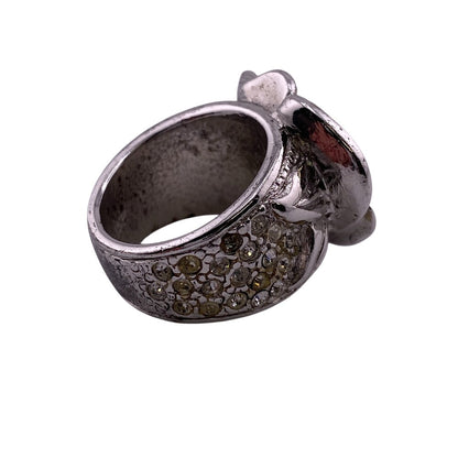 CHANEL Ring Rhinestone Orange Camelia 12Ã¥ÂÂ·