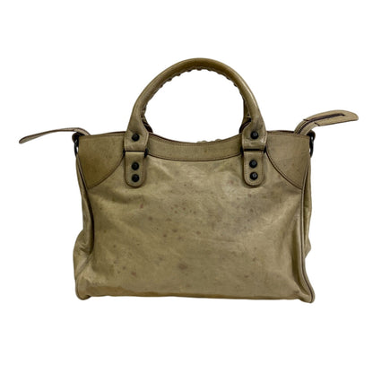 BALENCIAGA Handbag 309544 leather beige Giant Mini City
