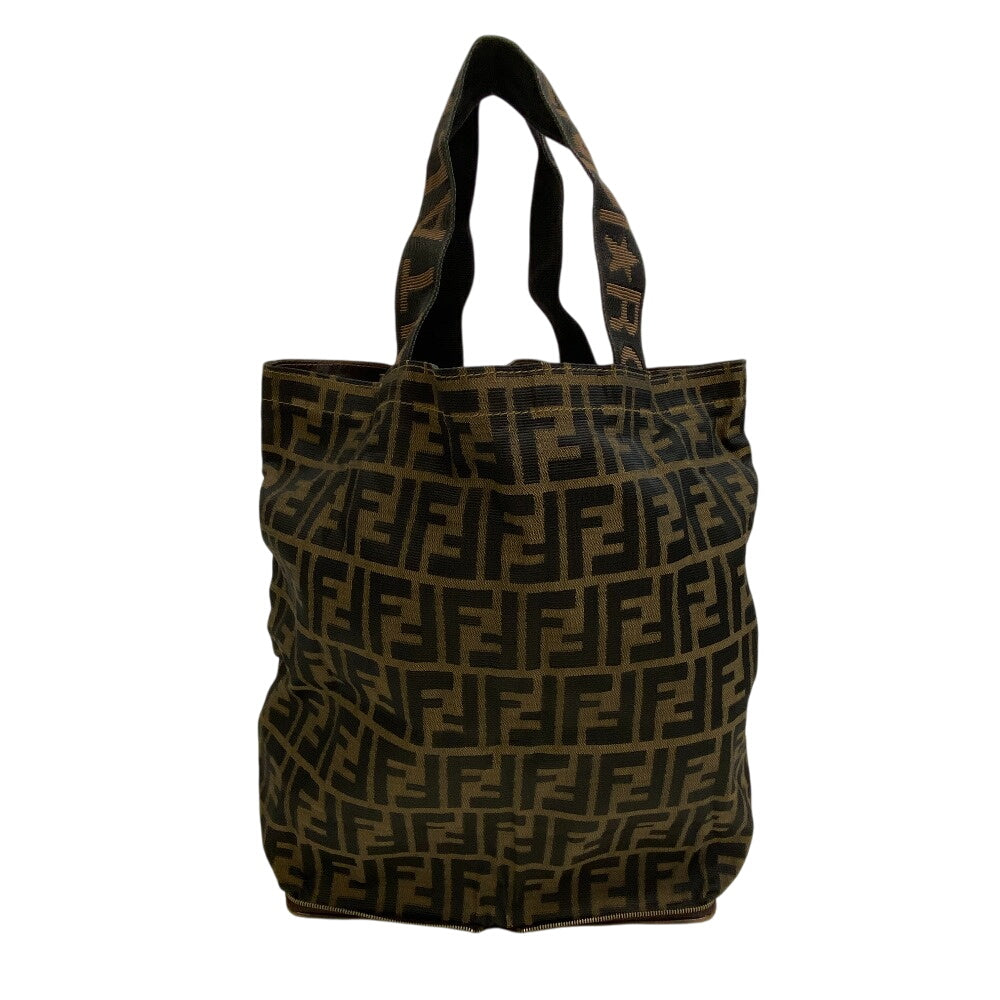 FENDI Handbag Nylon Brown Zucca